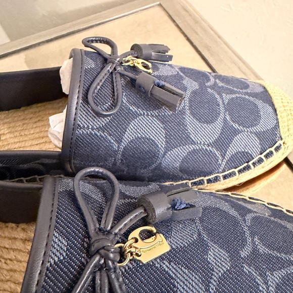 COACH Women's Carson Espadrilles in Signature Denim Size 11 - Picture 4 of 5
